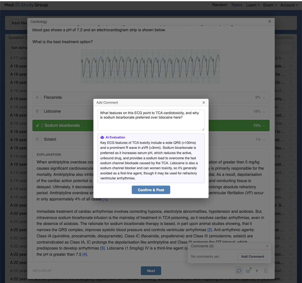 Question discussion and AI tutor